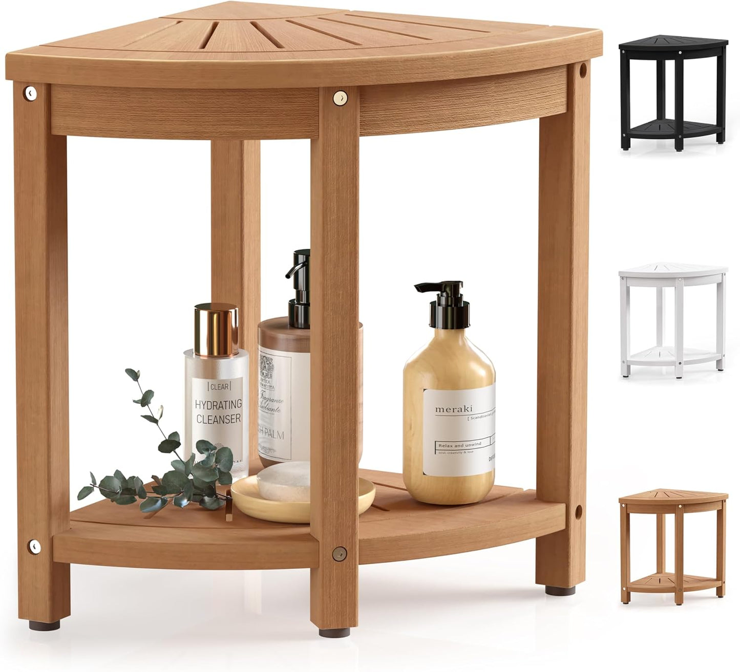 Corner Shower Stool for Inside Shower Waterproof and Durable