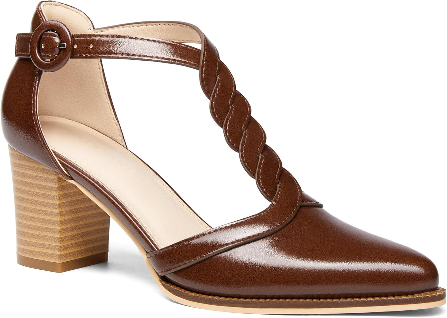 Womens Block Chunky Heels T Strap Dress Shoes for Every Occasion