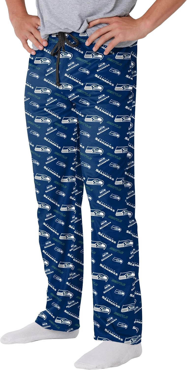 FOCO Men's NFL Team Logo Repeat Print Lounge Pants for Comfort
