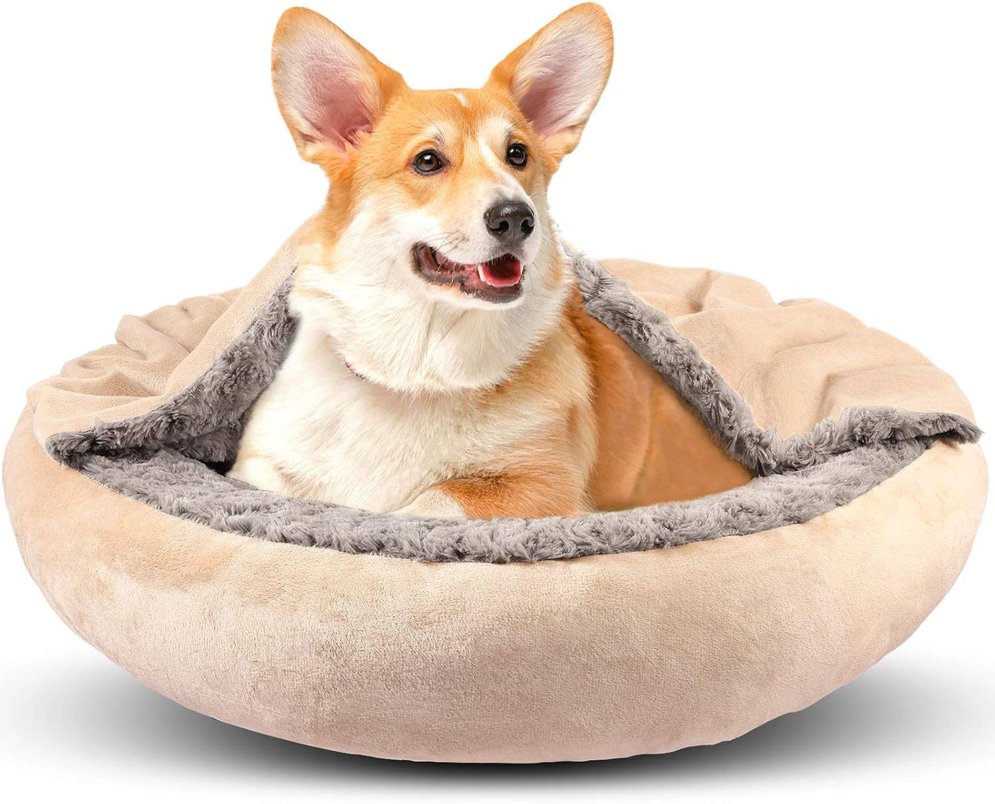 GASUR Dog Beds for Small Medium Dogs with Cozy Blanket Hood