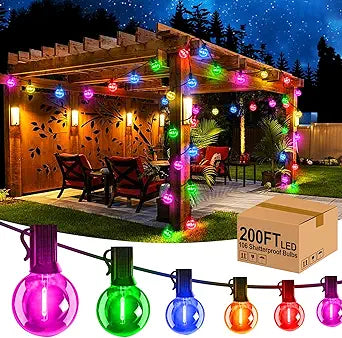 200FT Outdoor String Lights for Cozy Patio and Garden Decor
