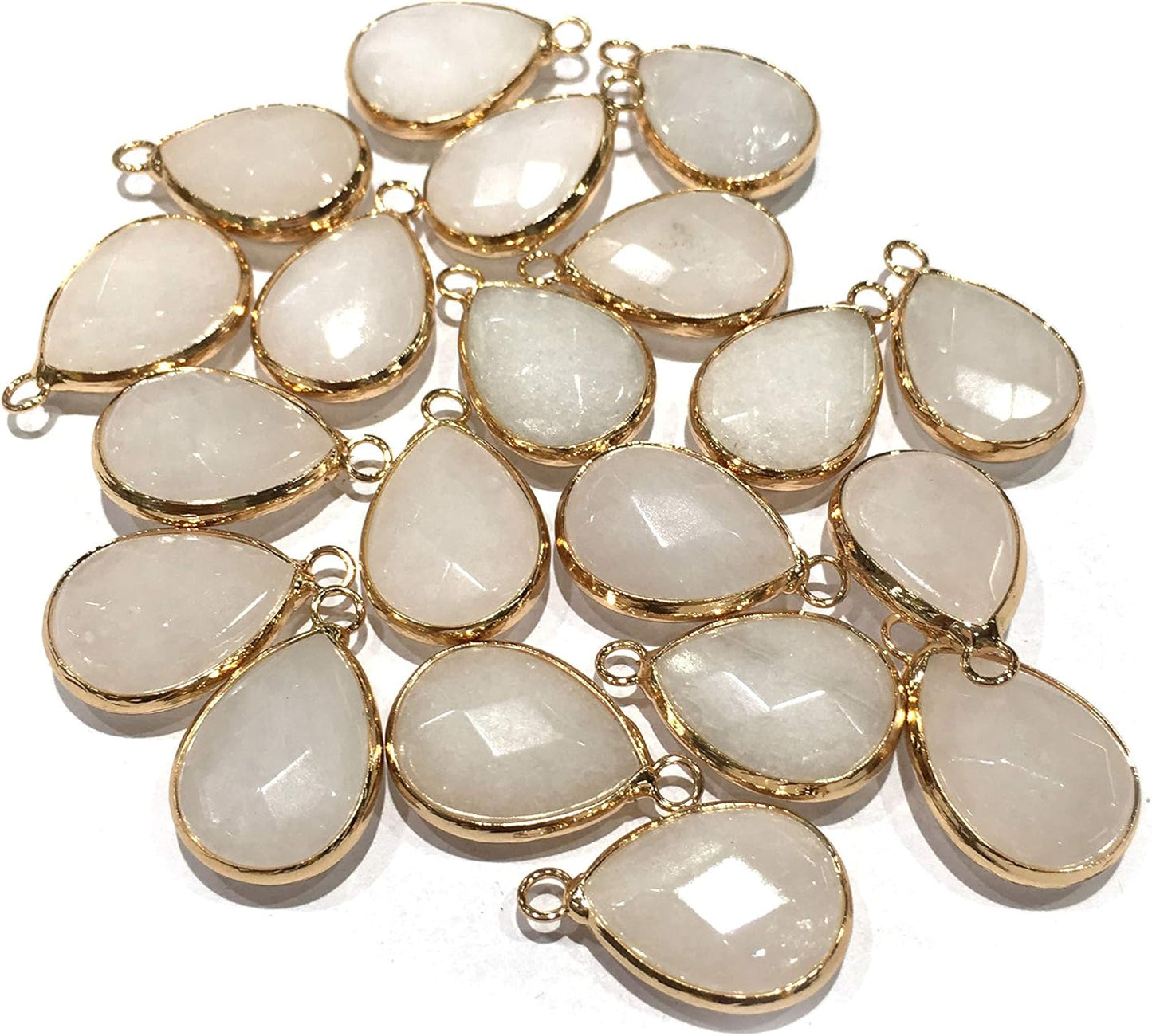 White Jade Chakra Healing Pendants x10