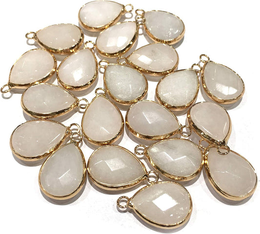 White Jade Chakra Healing Pendants x10