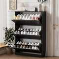 Shoe Storage Cabinet with 3 Flip Drawers for Entryway Use