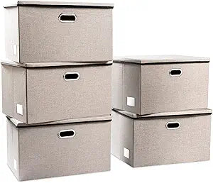 Extra Large Collapsible Storage Bins with Lids for Organizing