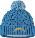 New Era Women's NFL Official Cozy Cable Knit Cuff Pom Beanie - Warm