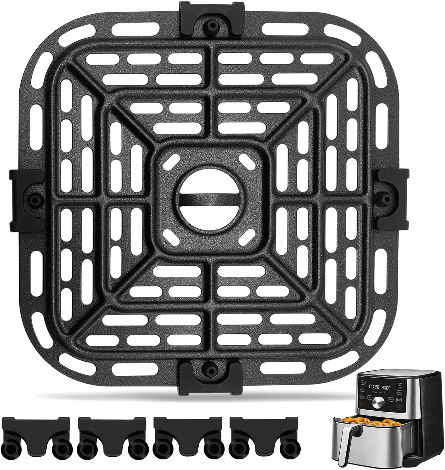 Upgrade Instant Pot Vortex Air Fryer: Grill Pan Crisper Plate