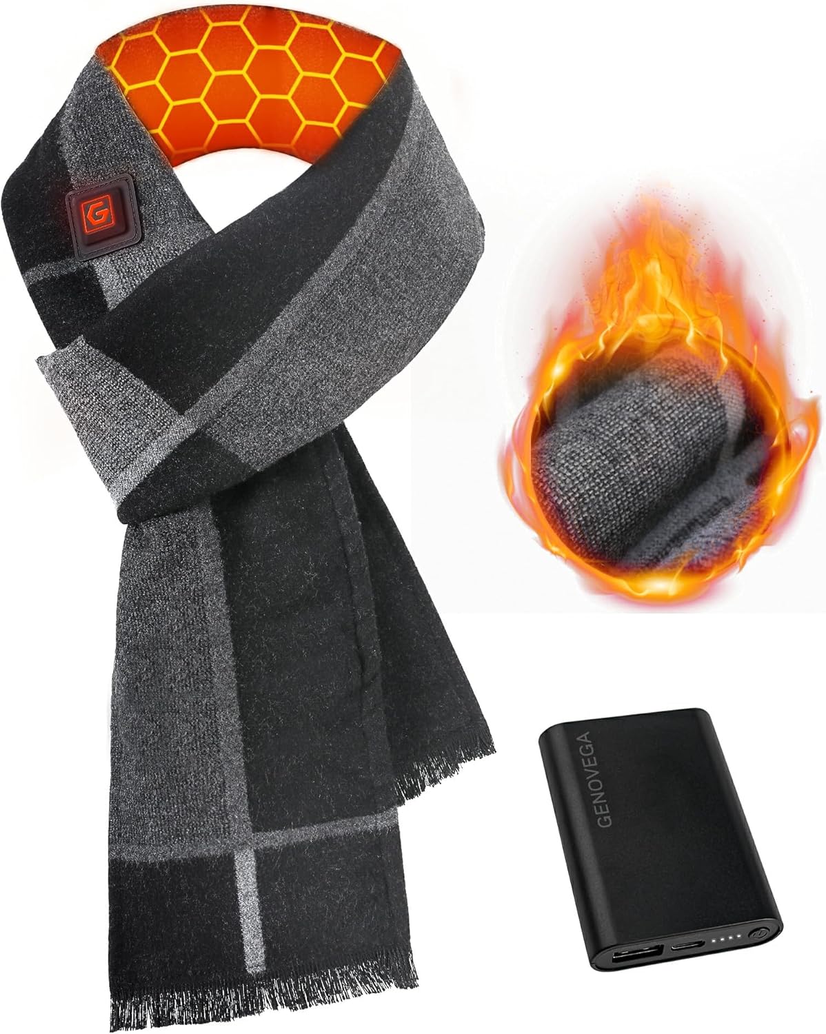 Genovega Graphene Heated Scarf for Ultimate Winter Comfort