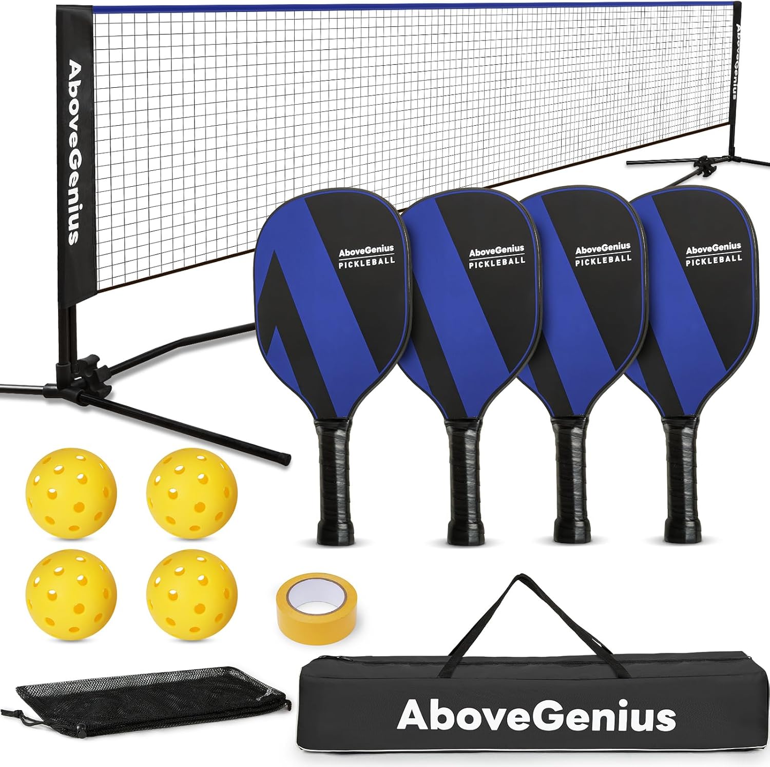Complete Pickleball Set with Net, Paddles, Balls, and Bag