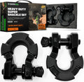 Rhino USA Super D Ring Shackles 2-Pack - Heavy Duty Recovery