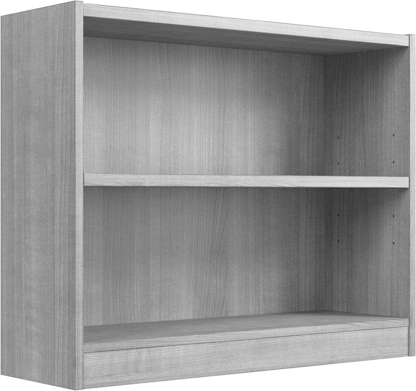 Universal Small 2 Shelf Bookcase for Home Office or Living Room