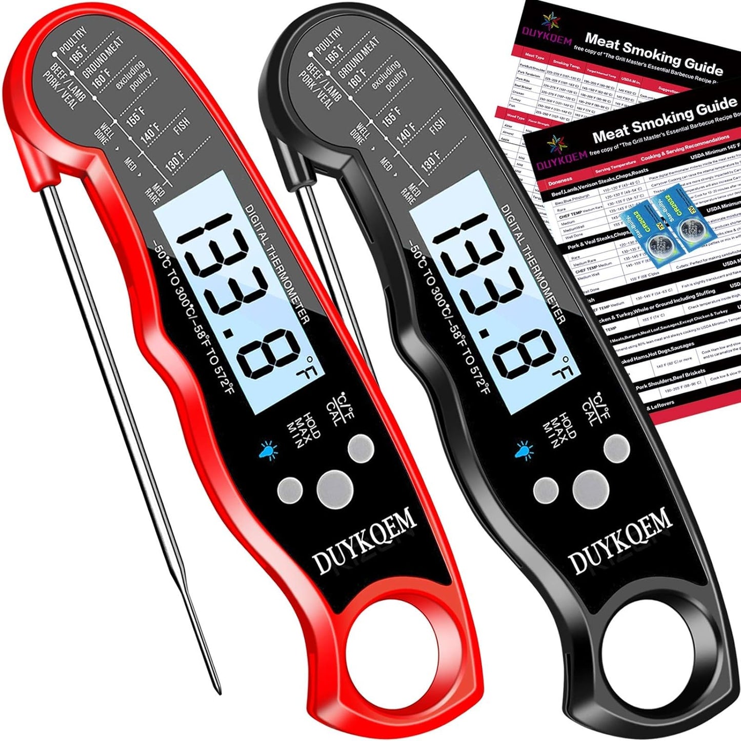 Fast & Accurate Waterproof Meat Thermometer Duo