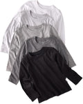 London 5-Pack Long Sleeve T-Shirts 100% Organic Cotton (Style C8Y1)
