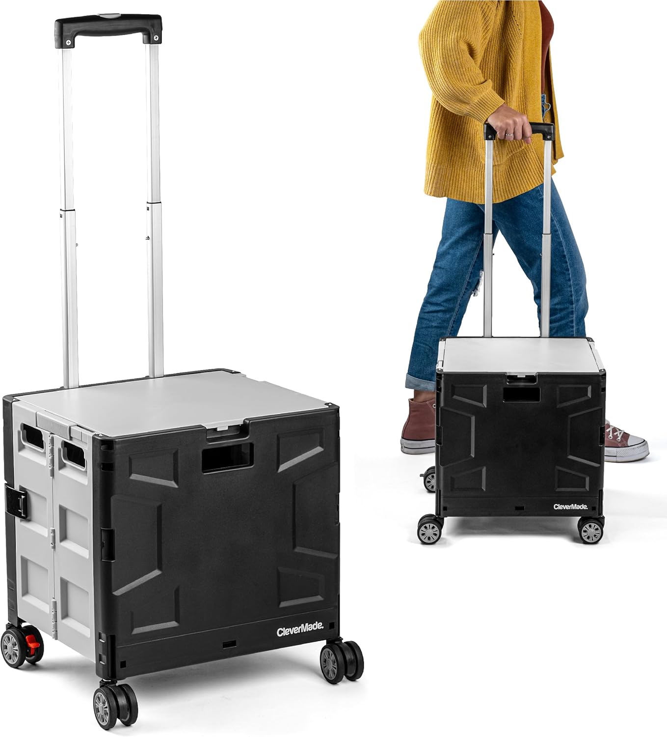 Portable Rolling Crate - Easy Glide & Handle