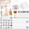 DIY Baby Bibs Decorating Kit with 50 Bibs and 24 Markers - Party