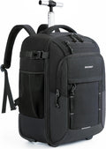 Rolling Laptop Backpack 17 in Wheeled Carry-On - Convertible Travel