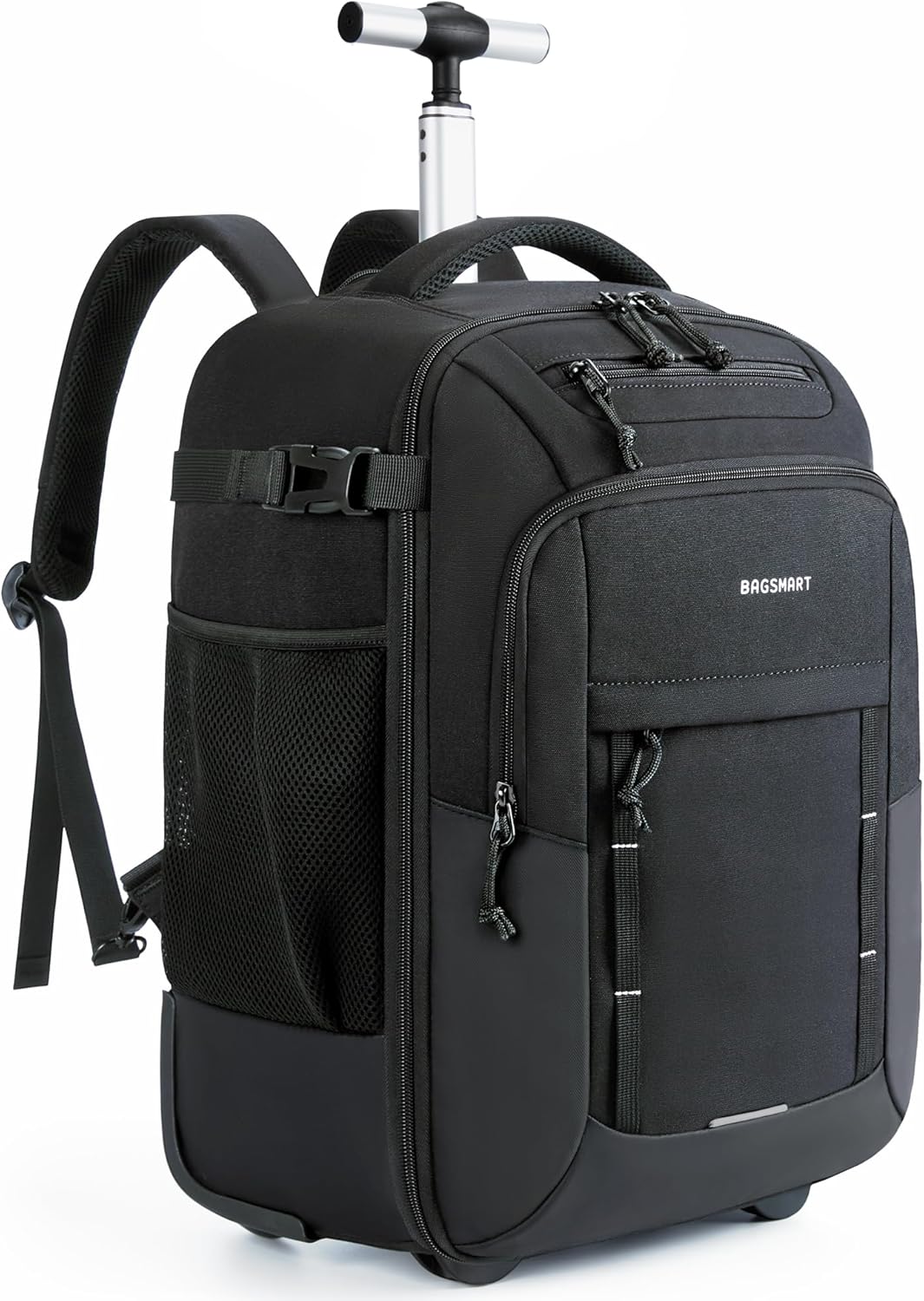BAGSMART Rolling Backpack: 17 Inch Travel Laptop Wheeled Bag