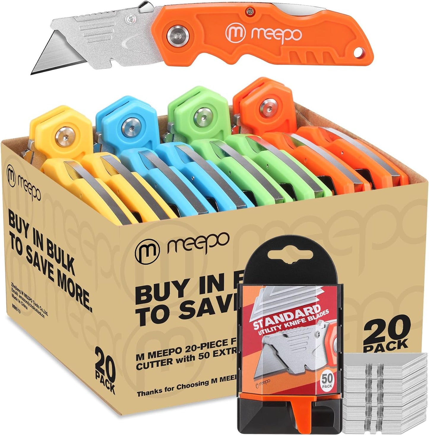Heavy Duty Box Cutter Set with Extra Blades for Tough Jobs