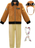 ReliBeauty Earhart Historical Costume for Kids Aviator Fun