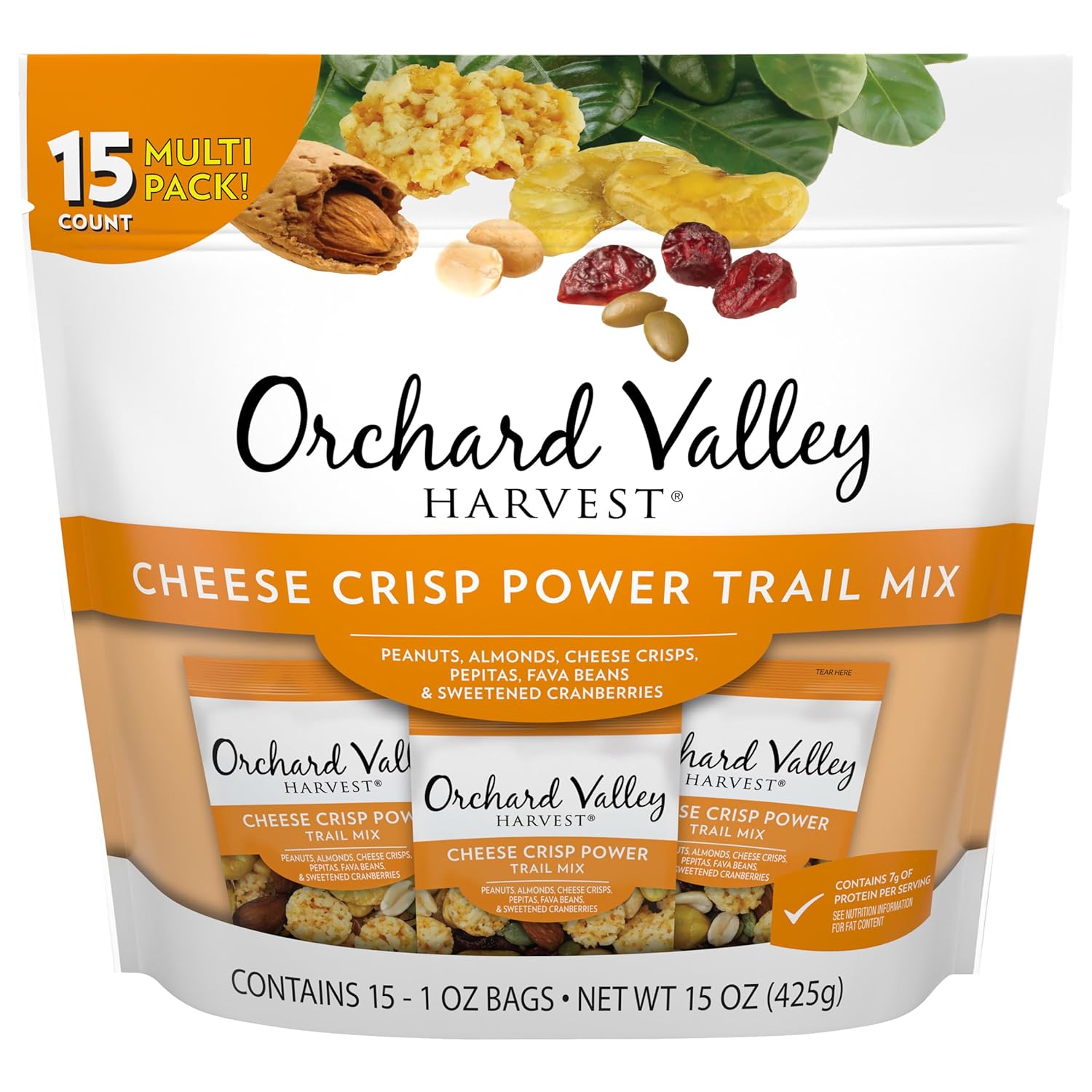 Cheese Crisp Power Mix: 7g Protein, 2g Fiber, 15 Snack Packs