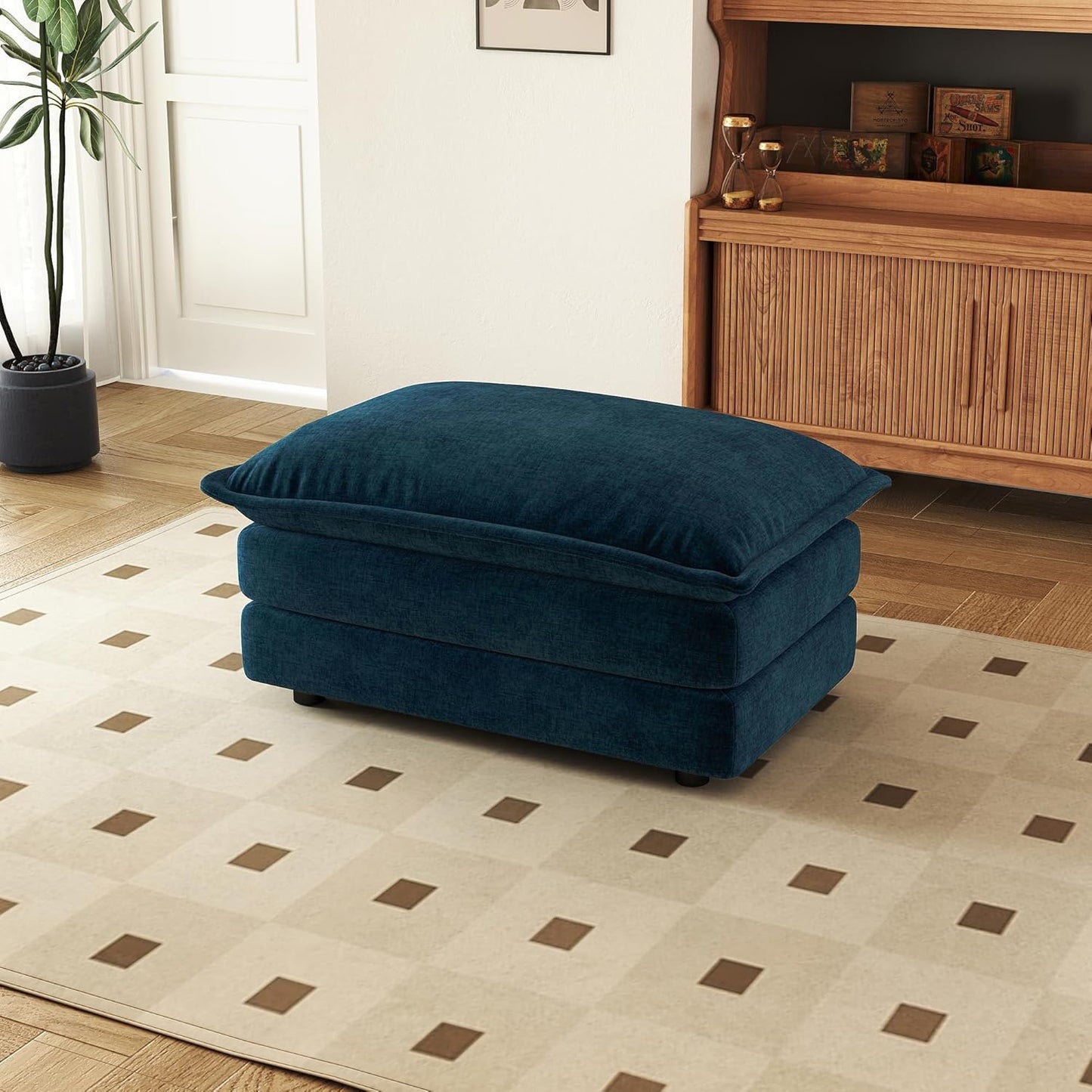SoarFlash Chenille Sectional Sofa Ottoman for Ultimate Comfort