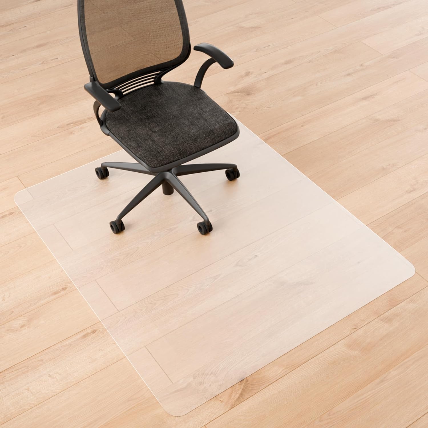 Naturei Clear Chair Mat: Smooth Glide for Hard Floors