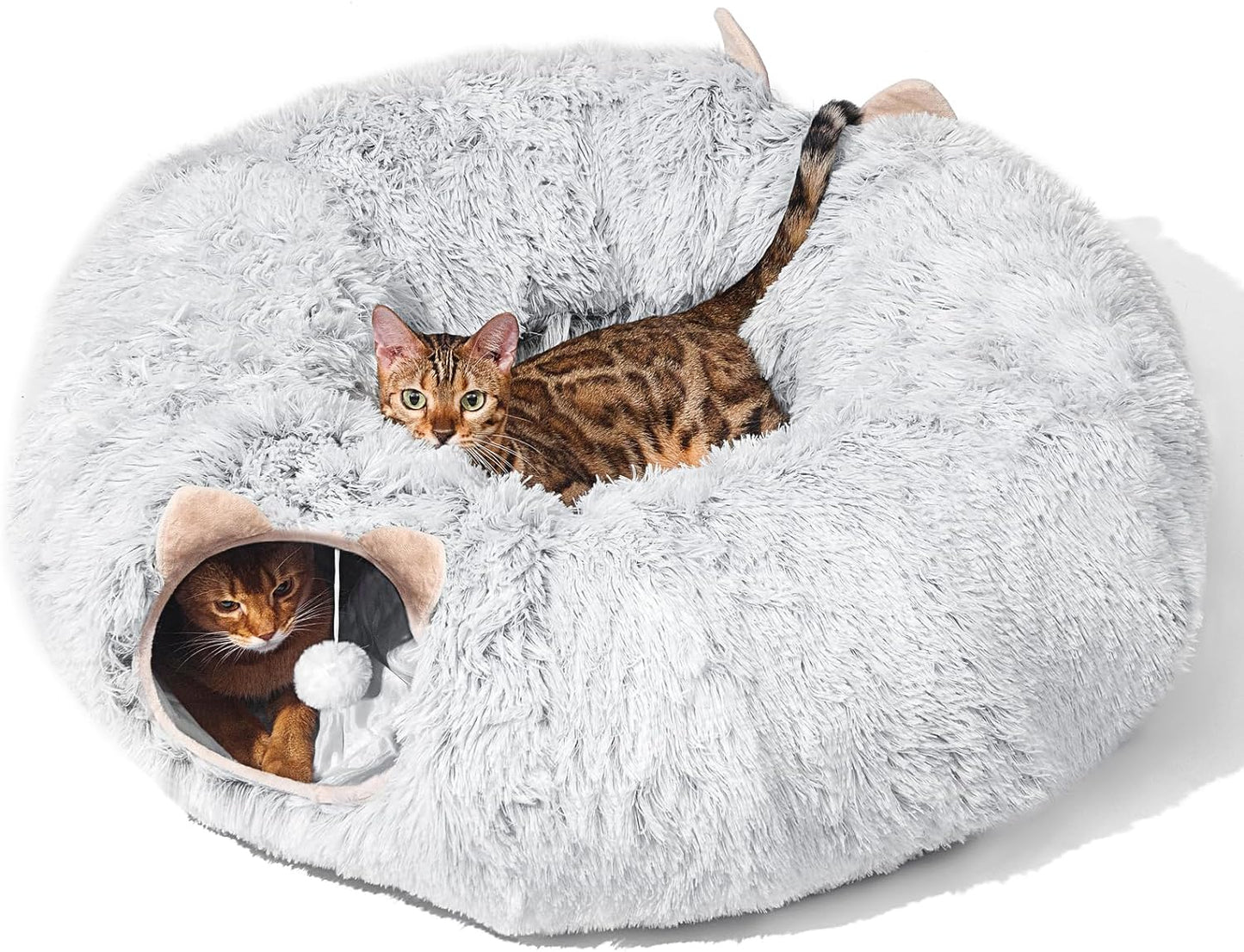 Cozy Cat Tunnel Bed for Christmas Fun - PETSTA