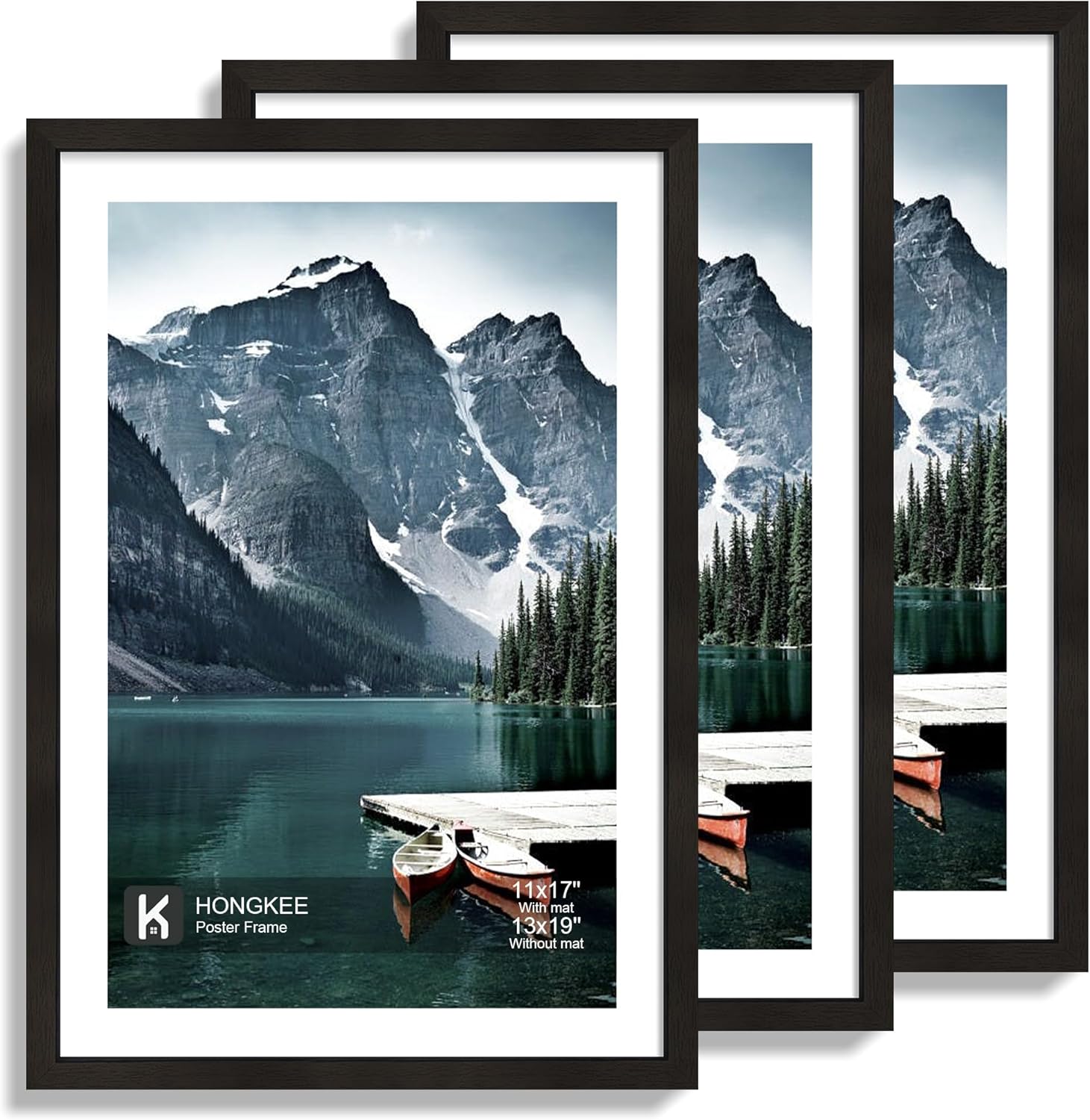 13x19 Picture Frame Set of 3 for Photos and Posters Display