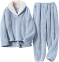 Fluffy Pajamas Set for Men - Cozy Fleece Loungewear Sleepwear