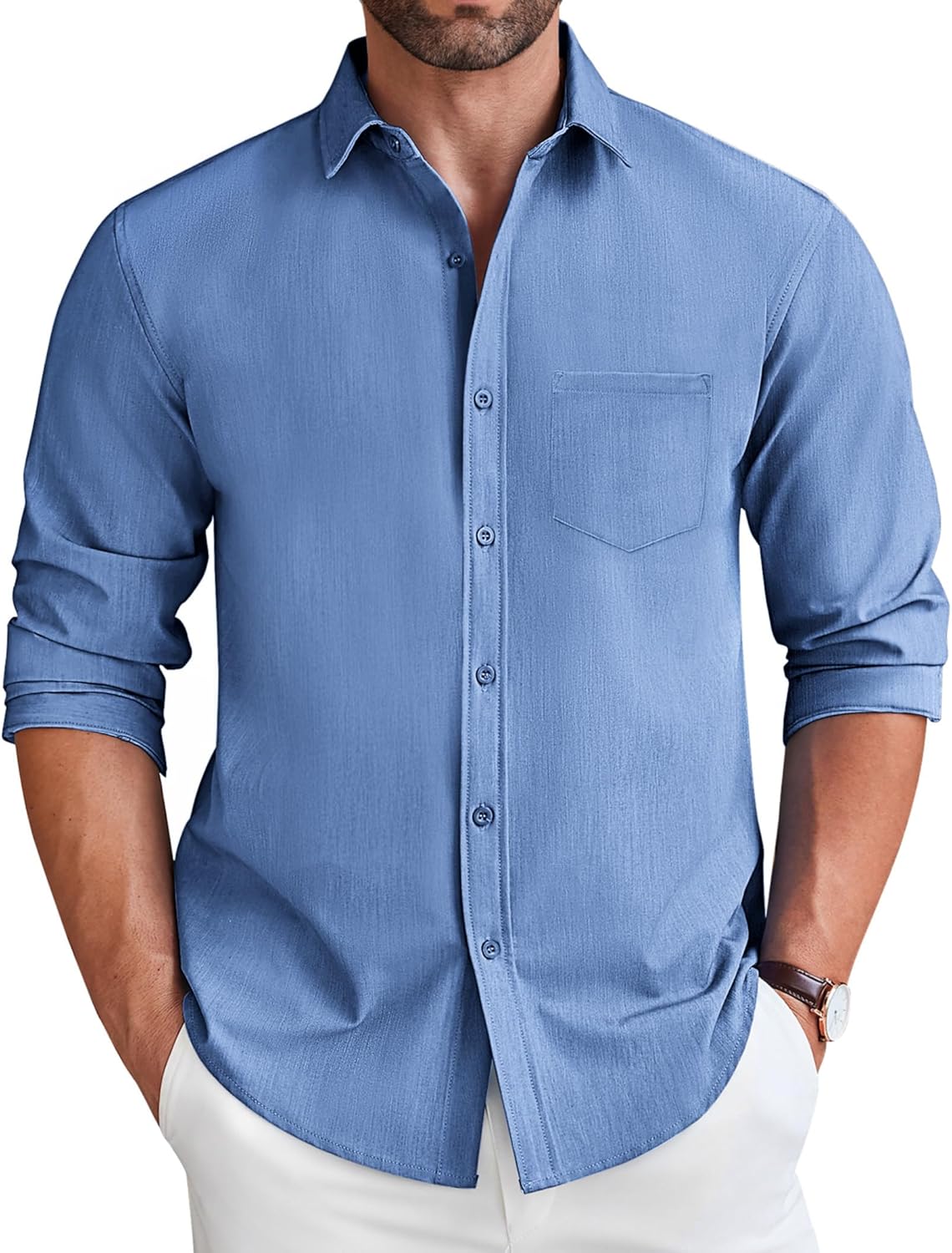 COOFANDY Men's Long Sleeve Button Down Shirt for Casual Style