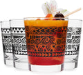 Tiki Rocks Glasses Set 4-Pack - Vintage-Style 13 oz Glasses