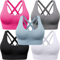 Sports Bra for Women Medium Support Criss Cross Strappy - Comfortable