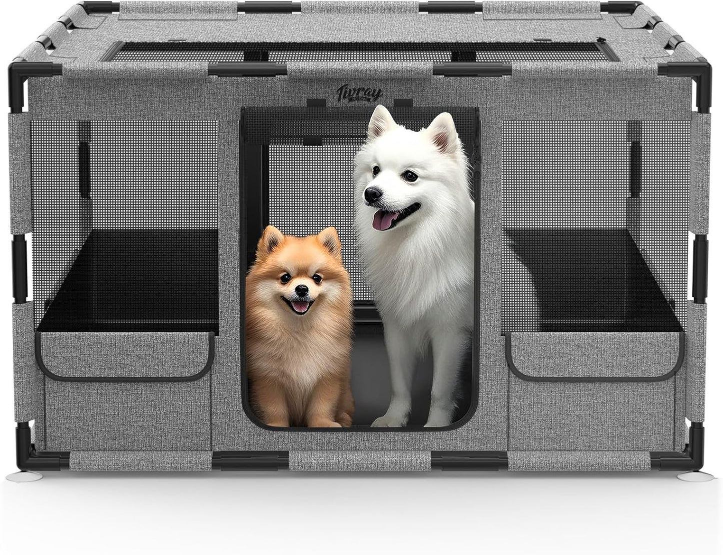 Portable Dog Playpen for Indoor and Outdoor Use, 43x43x26 in