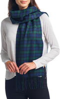 Fishers Finery 100% Pure Cashmere Winter Scarf - Soft, Classic Plaid