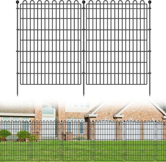 10 Panels No Dig Decorative Garden Fence for Outdoor Spaces