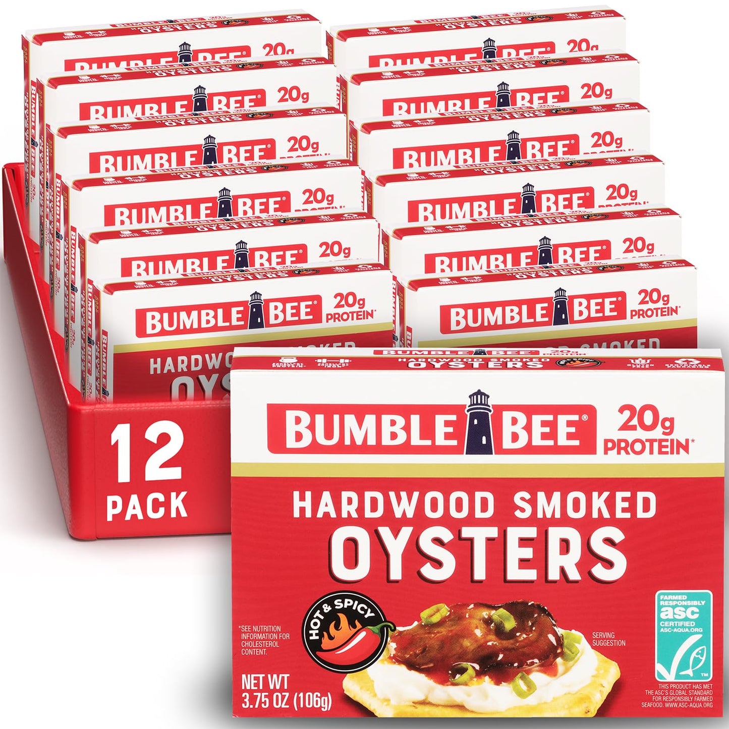 Bumble Bee Hot & Spicy Hardwood Smoked Oysters in 3.75 oz Tin