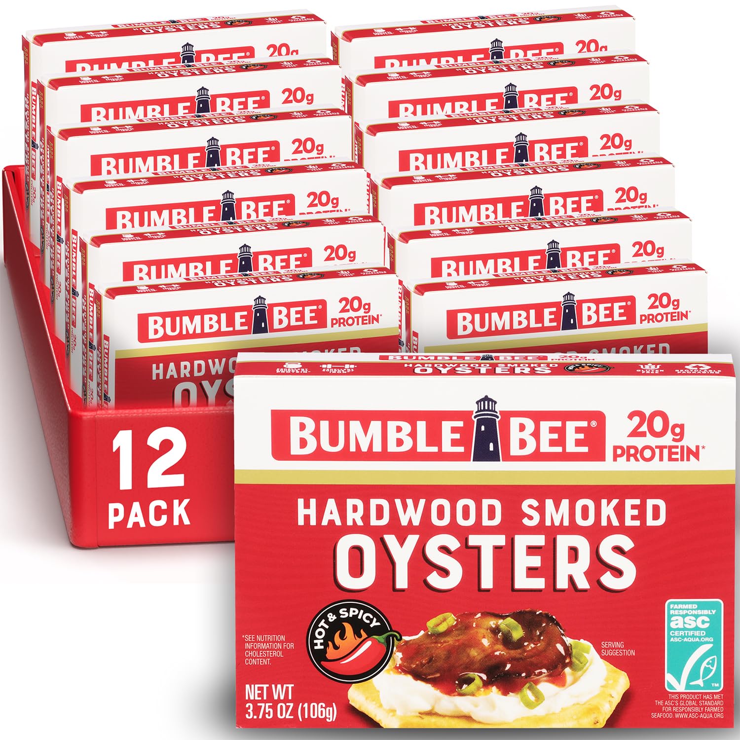 Bumble Bee Hot & Spicy Hardwood Smoked Oysters in 3.75 oz Tin