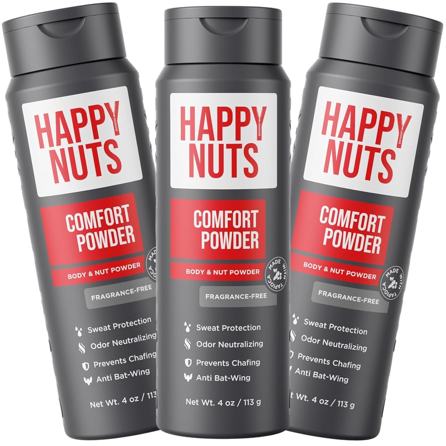 HAPPY NUTS Comfort Powder for Anti Chafing and Odor Control