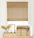 Cordless Bamboo Roman Shades 42in x 64in - No Tools No Drill