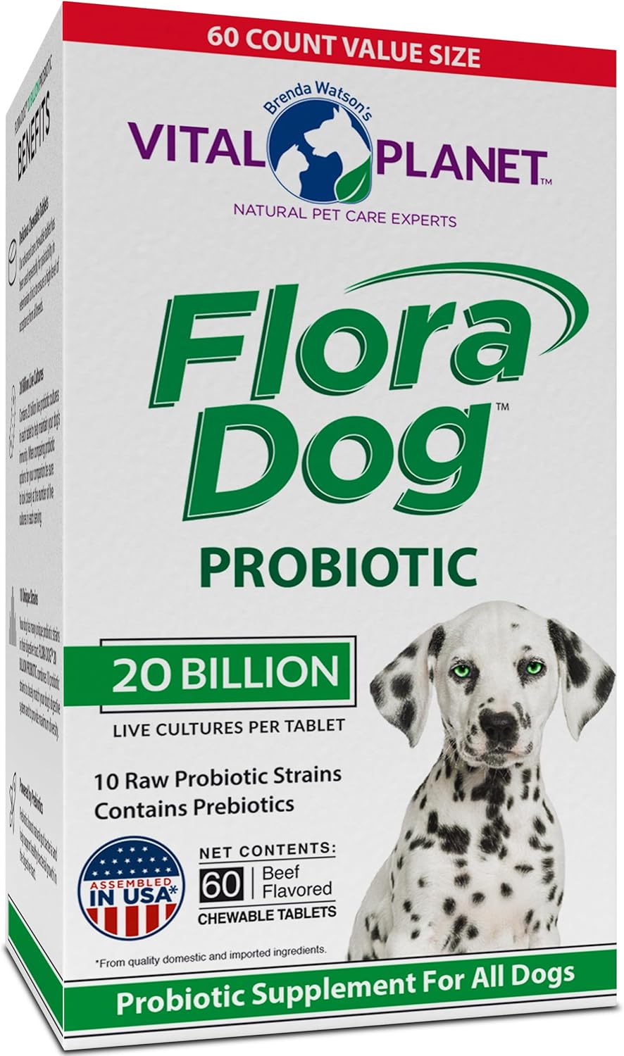 Flora Dog Probiotic Chewable Tablets for Dogs - 60 Tablets