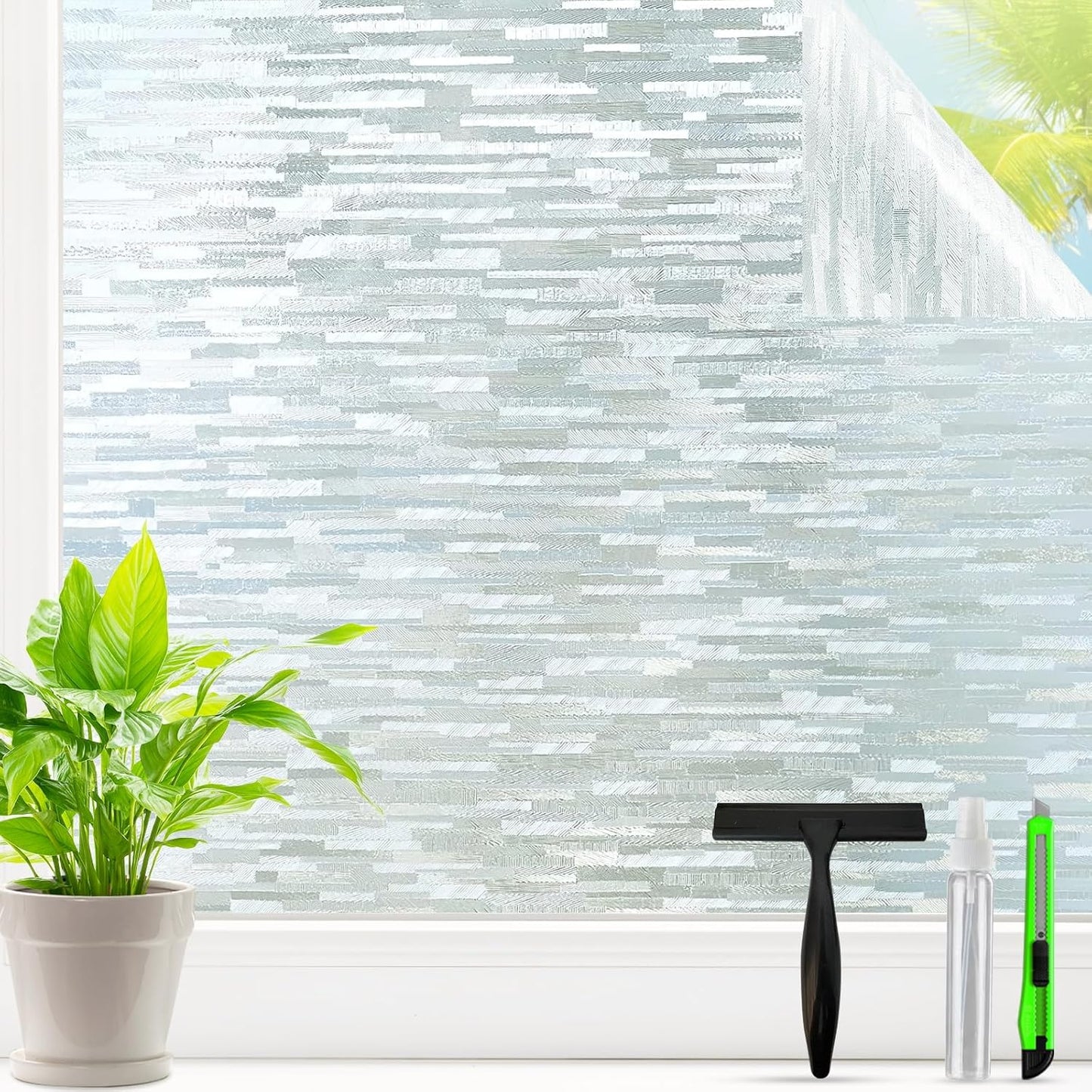 Frosted Glass Window Privacy Film for Elegant Home Decor