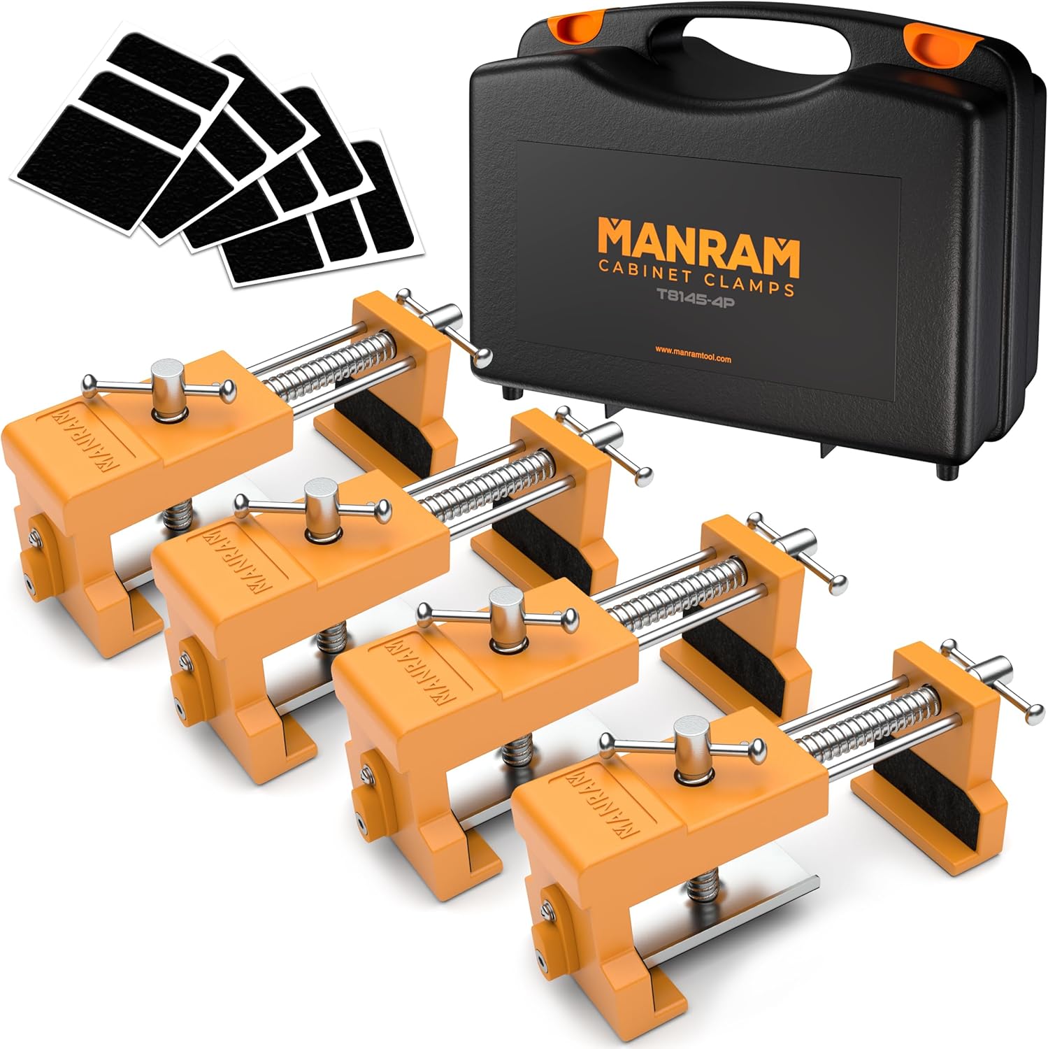 High-Performance Cabinet Clamps 4 Pack with Protective Case