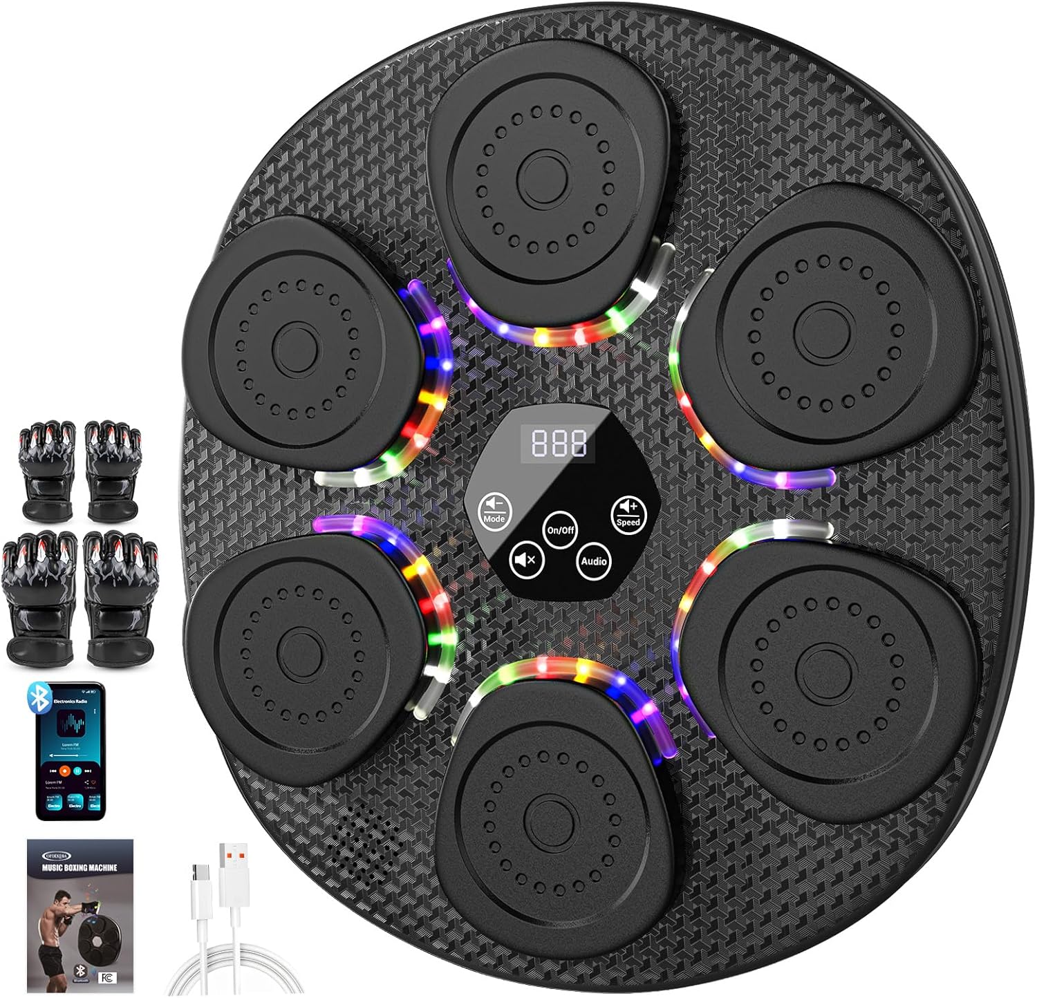 Bluetooth Music Boxing Machine for Adults & Kids - Fun Fitness