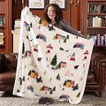 Cozy Bliss White Reversible Sherpa Throw Blanket - Soft, Reversible