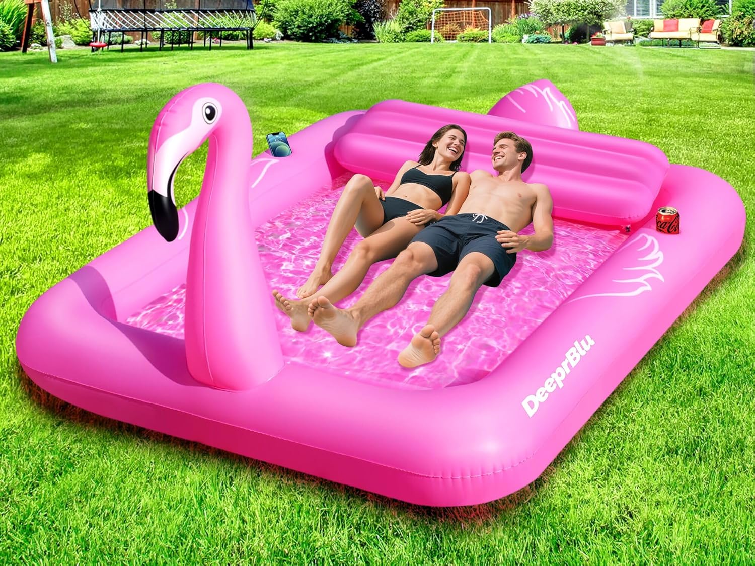 Luxury Flamingo Inflatable Tanning Pool for Ultimate Relaxation