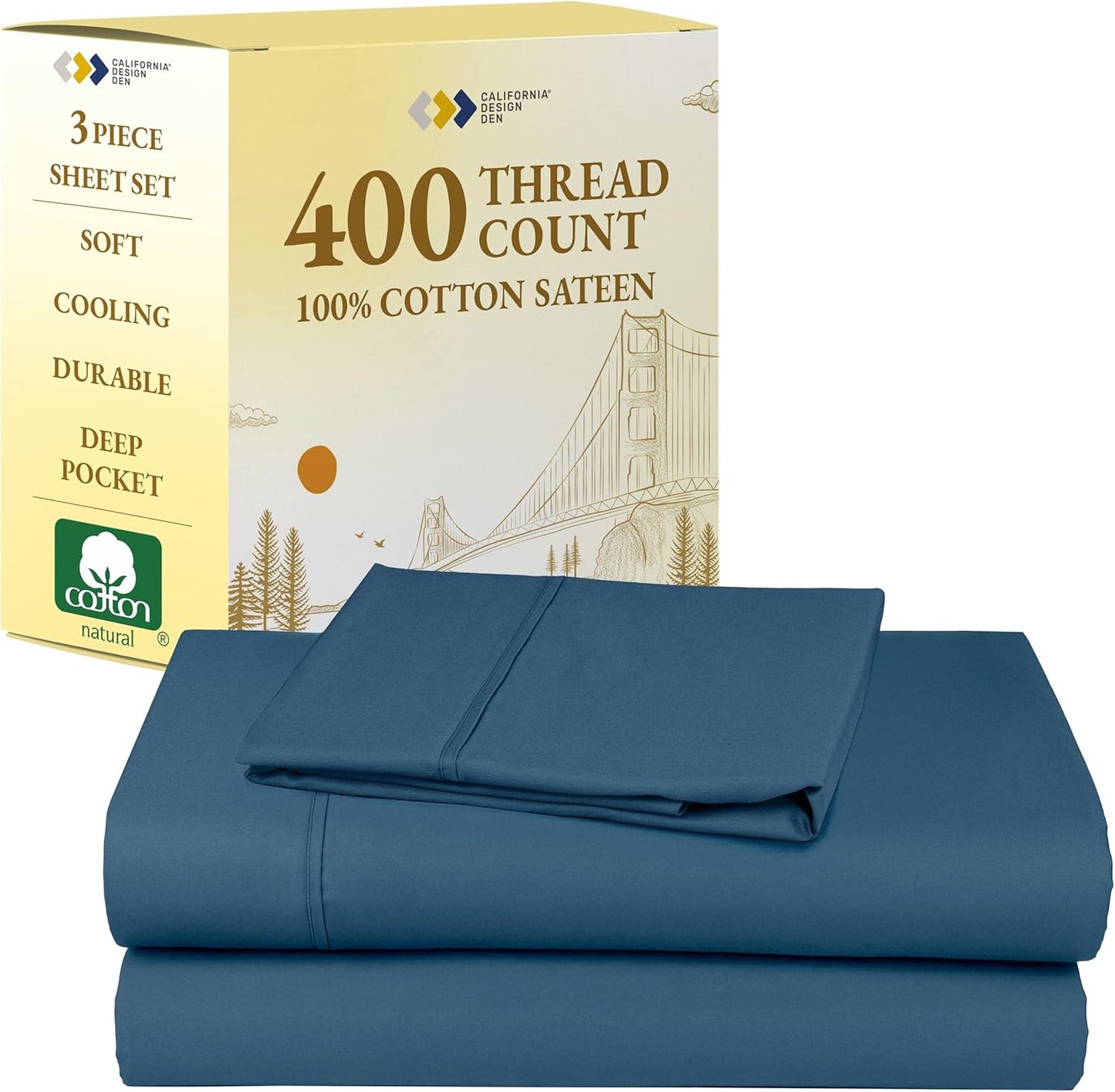 California Design Den Soft Twin Sheets Set for Comfortable Sleep