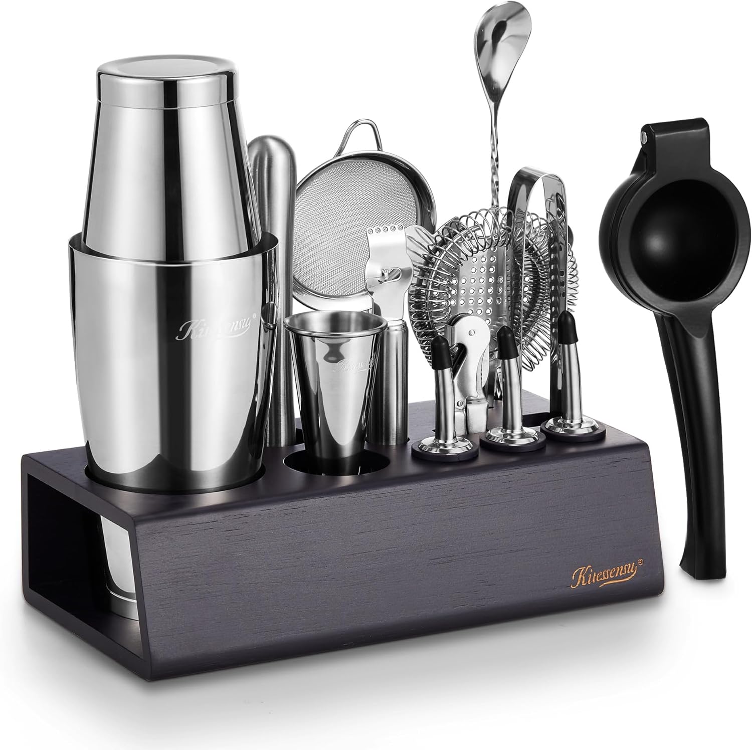 Professional Mixology Kit: 15-Piece Bartender Set by KITESSENSU