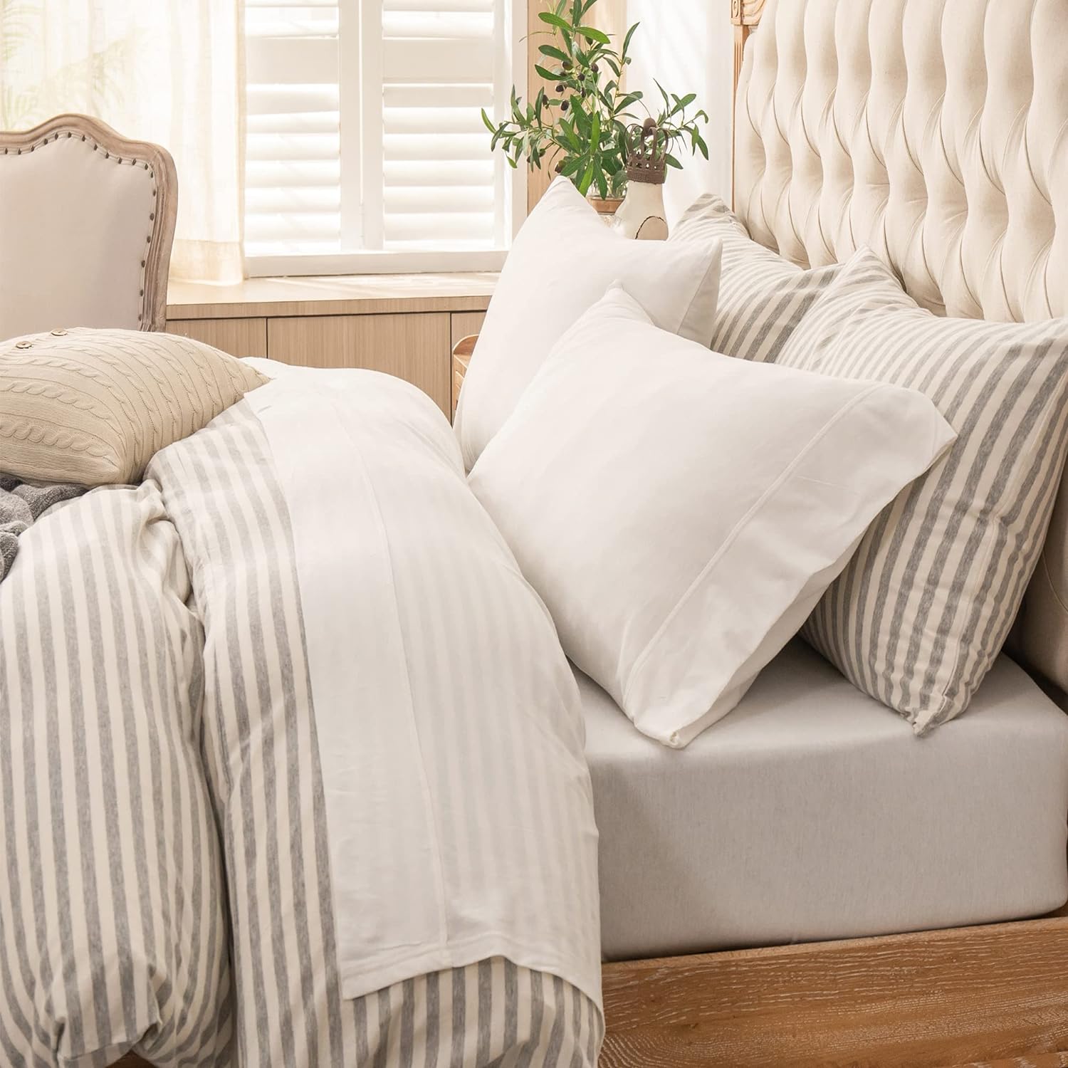 PURE ERA Jersey Knit Bed Sheet Set for Ultimate Comfort