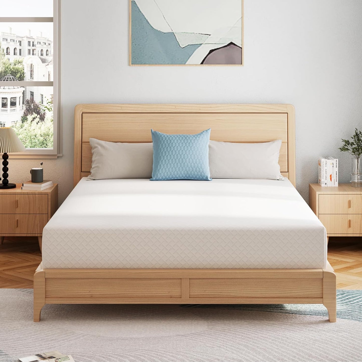 King Mattress 8 Inch Green Tea Memory Foam for Cool Sleep
