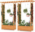 72 in Raised Garden Bed with Arch Trellis and Hanging Roof - Elevated